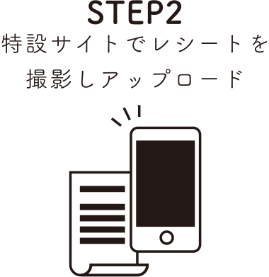 STEP2 特設サイトでレシートを撮影しアップロード
