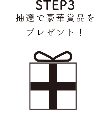STEP3 抽選で豪華賞品をプレゼント！