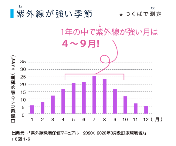 紫外線が強い季節