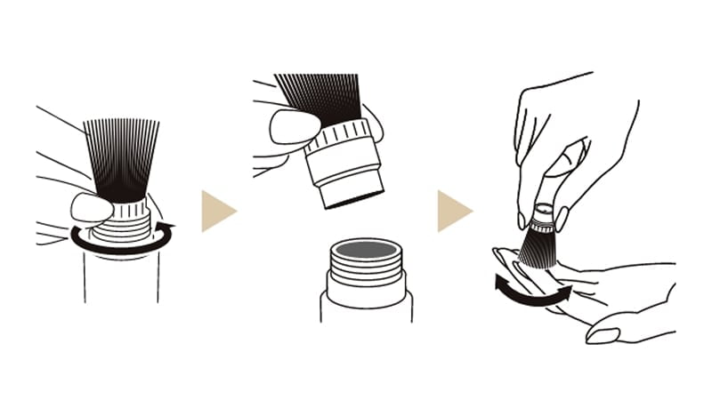 ブラシ洗浄のイメージ図