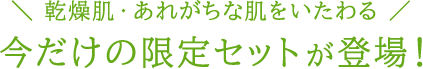 乾燥肌・あれがちな肌をいたわる今だけの限定セットが登場！