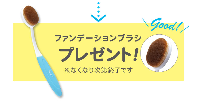ファンデーションブラシ プレゼント! ※なくなり次第終了です