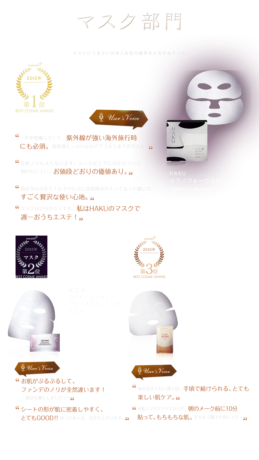 マスク部門