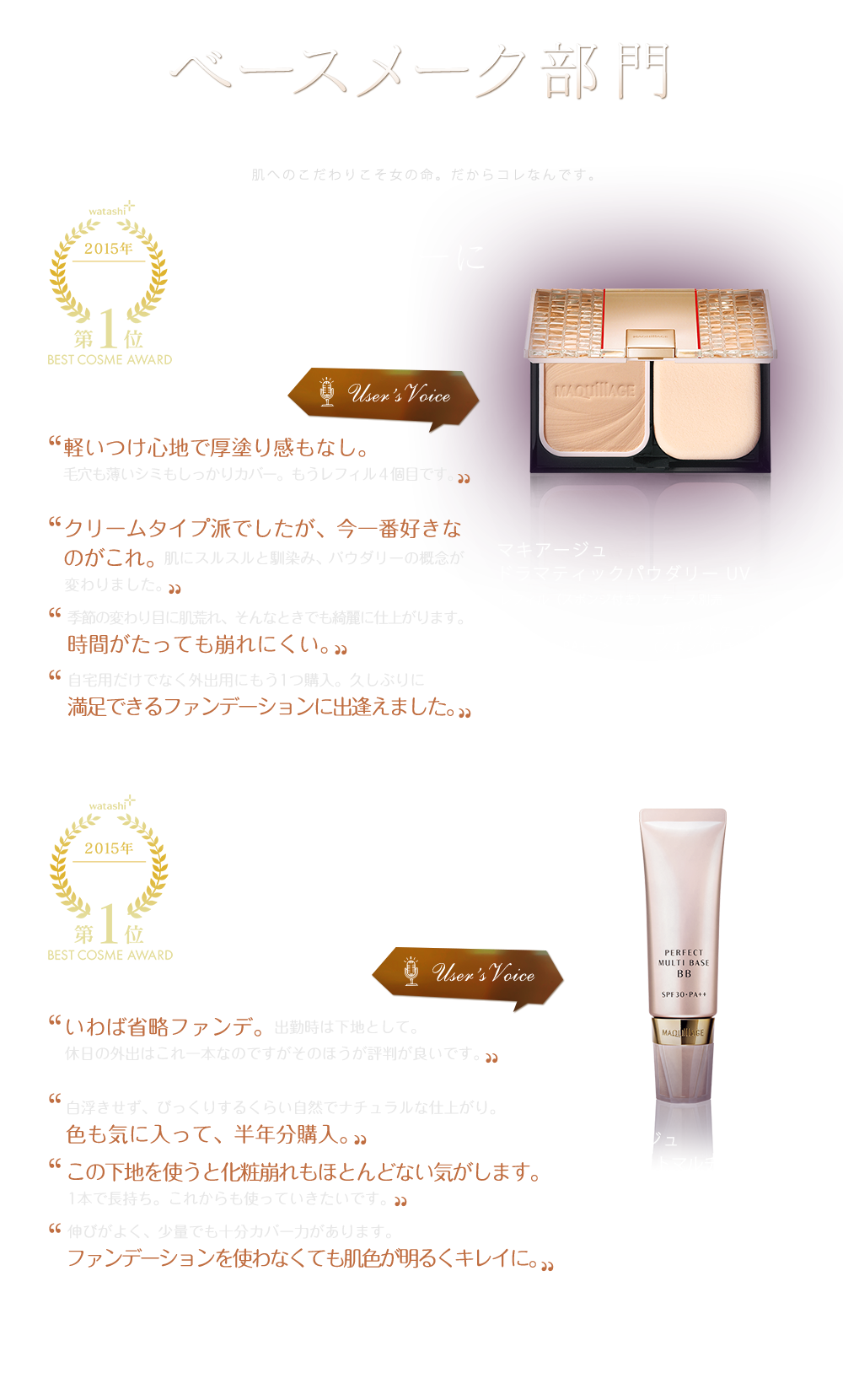 ベースメーク部門