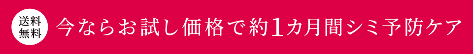 【送料無料】今ならお試し価格で約1カ月間シミ予防ケア