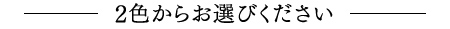 2色からお選びください