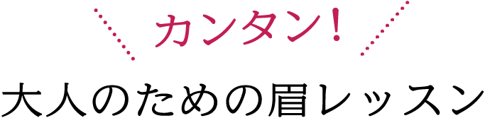 カンタン！大人のための眉レッスン