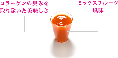 コラーゲンの臭みを取り除いた美味しさ ミックスフルーツ
風味