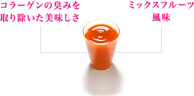 コラーゲンの臭みを取り除いた美味しさ ミックスフルーツ
風味