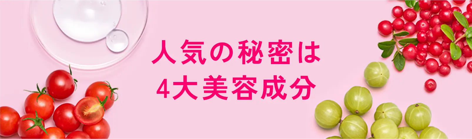 人気の秘密は4大美容成分