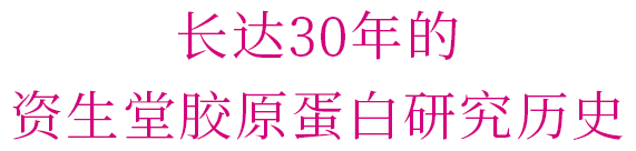 长达30年的资生堂胶原蛋白研究历史