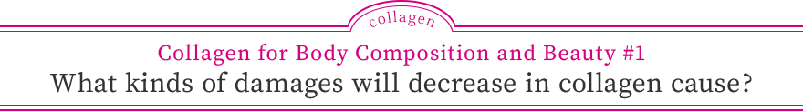 Collagen for Body Composition and Beauty #1 What kinds of damages will decrease in collagen cause?