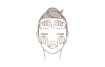 くるくるマッサージする イラスト