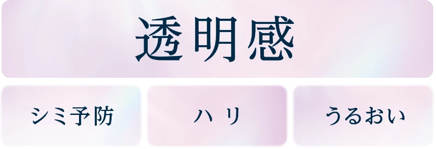 [透明感] シミ予防 ハリ うるおい