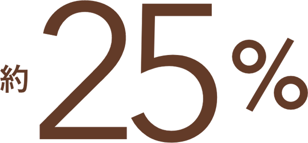約25%