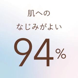 肌へのなじみがよい 94%