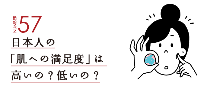 NUMBER57 日本人の「肌への満足度」は高いの？低いの？