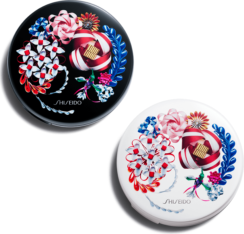 SHISEIDO Cushion Compact Case RIBBONESIA LIMITED EDITION Black / White