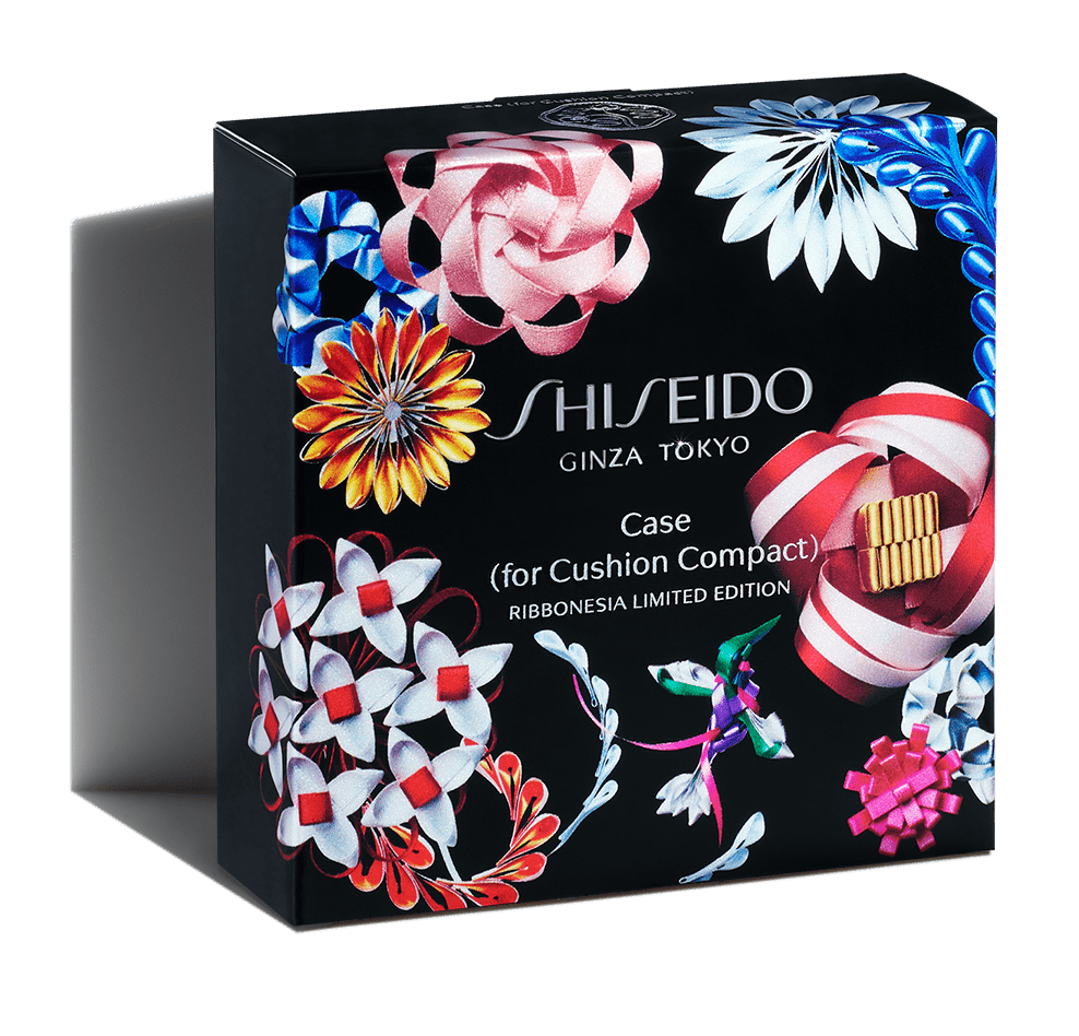 SHISEIDO Cushion Compact Case RIBBONESIA LIMITED EDITION Black / White