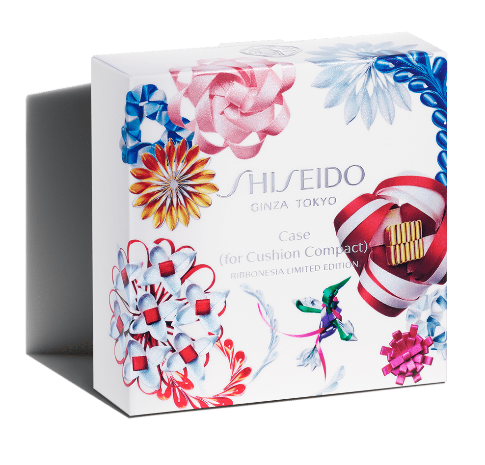 SHISEIDO Cushion Compact Case RIBBONESIA LIMITED EDITION Black / White