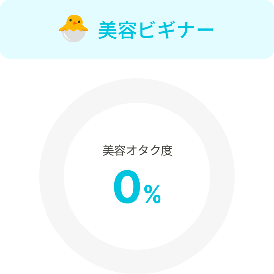 美容ビギナー 美容オタク度0％