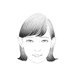 目を開いた状態のイラスト