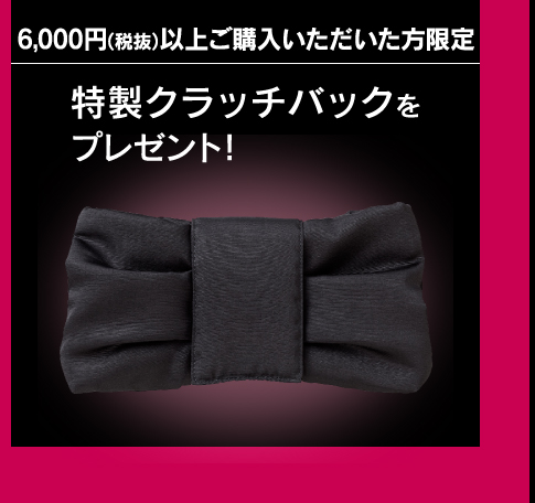 6,000円以上ご購入いただいた方限定 特製クラッチバックをプレゼント！