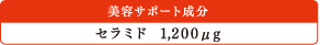 美容サポート成分：セラミド 1,200μg