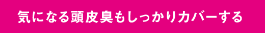 気になる頭皮臭もしっかりカバーする