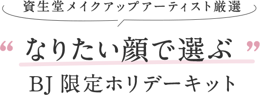 資生堂メイクアップアーティスト厳選 なりたい私を叶えるホリデーキット