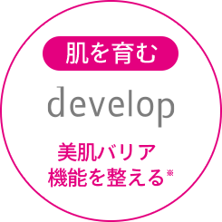 肌を育む develop 美肌バリア機能を整える※