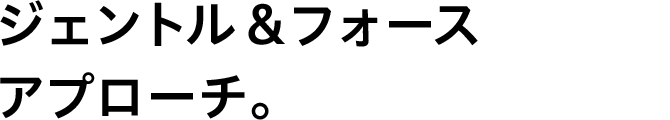 ジェントル＆フォース アプローチ。