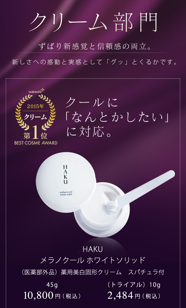 クリーム部門