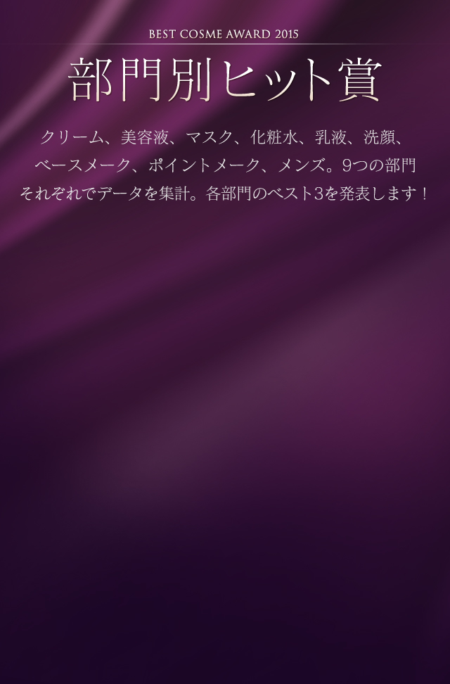 部門別ヒット賞