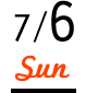 7/6 Sun