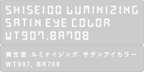 資生堂　ルミナイジング　サテンアイカラー　WT907, BR708 SHISEIDO Luminizing Satin Eye Color WT907, BR708