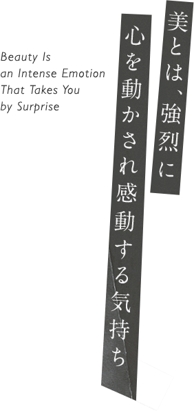 美とは、強烈に心を動かされ感動する気持ち Beauty Is an Intense Emotion That Takes You by Surprise