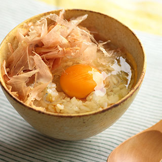 じゃことしょうがのおかか卵雑炊
