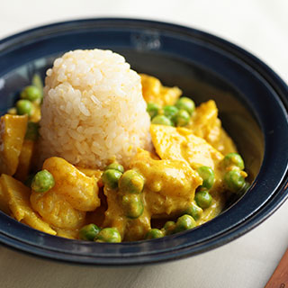 タケノコとエビのクリーミーカレー