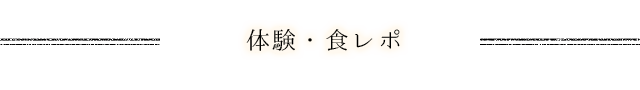 体験・食レポ