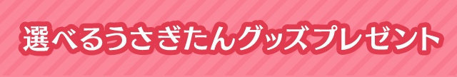 選べるうさぎたんグッズプレゼント