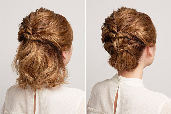 【ボブの簡単ヘアアレンジ】結婚式にも♪くるりんぱだけでつくるダウン&アップスタイル