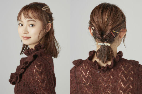 不器用さんでもOK!ヘアピンを使ったダウン&まとめ髪アレンジ
