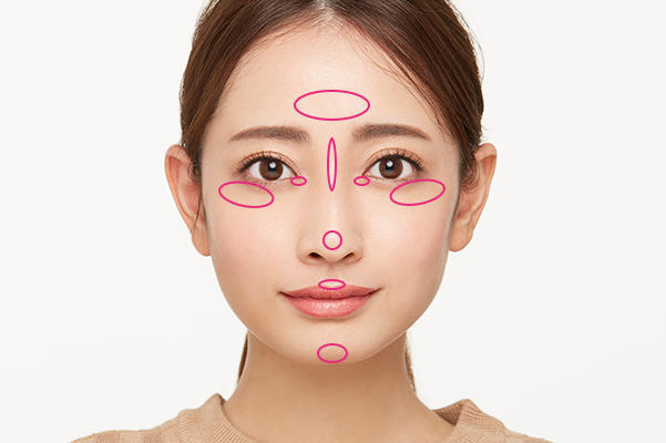 ハイライトを7つのパーツに置きます