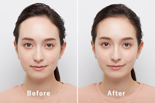 「生え際シェーディング」できゅっと小顔に