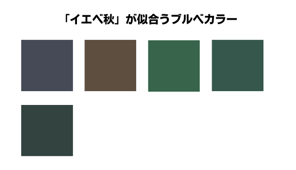 イエベ秋が似合うブルベカラー