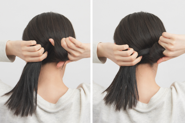 ヘアクリップを使ったアップアレンジのHOW TO