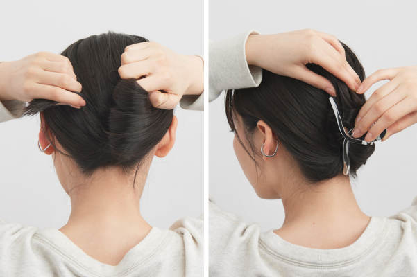 ヘアクリップを使ったアップアレンジのHOW TO
