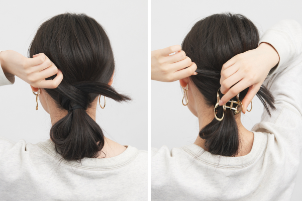 ヘアクリップを使ったダウンアレンジHOW TO