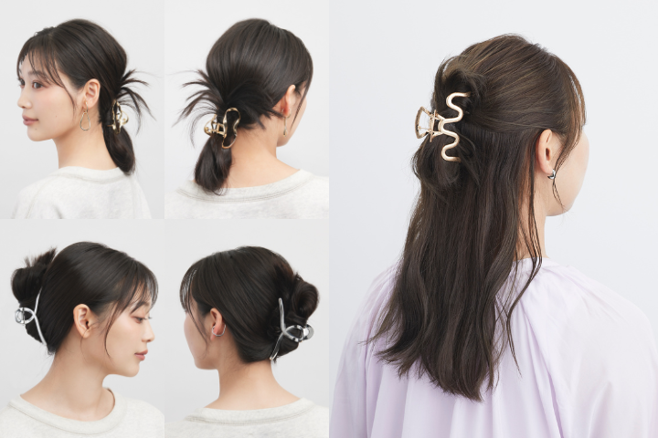 ヘアクリップアレンジ